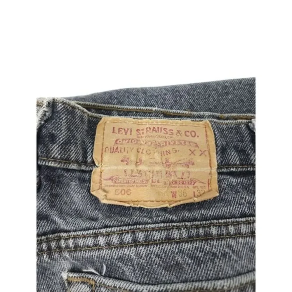 Vintage Levi's 506-4858 Black Denim Jean's Men's Size 36 x 32 Made in USA 80s 90